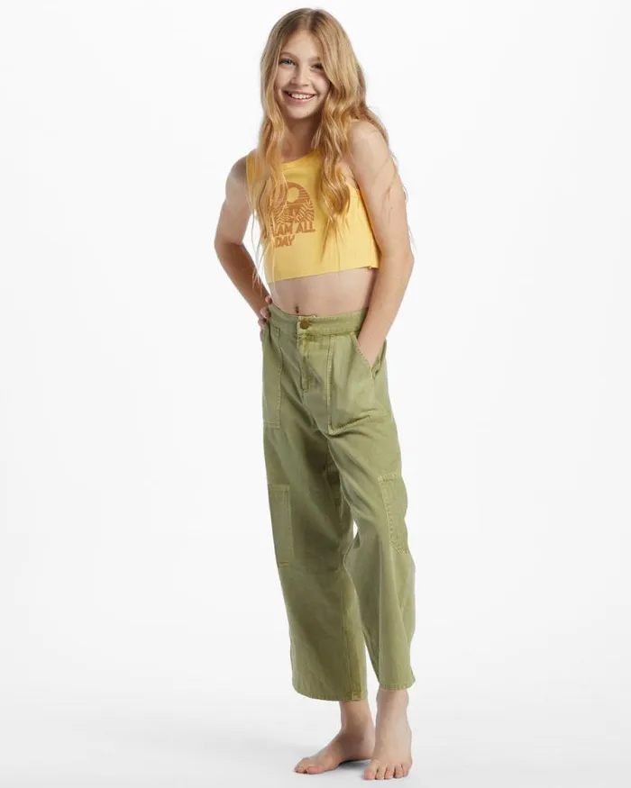 Billabong Girls039 Bottoms Girls Tomboy Cargo Pants Avocado 8211 Women