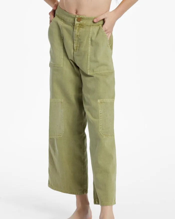 Billabong Girls039 Bottoms Girls Tomboy Cargo Pants Avocado 8211 Women