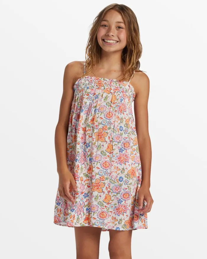 Billabong Girls039 Dresses and Rompers Girls Sunshine Fun Flowy Mini Dress Pink Dream 8211 Women