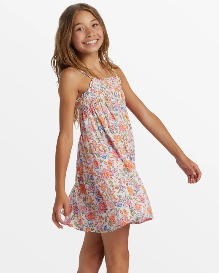 Billabong Girls039 Dresses and Rompers Girls Sunshine Fun Flowy Mini Dress Pink Dream 8211 Women