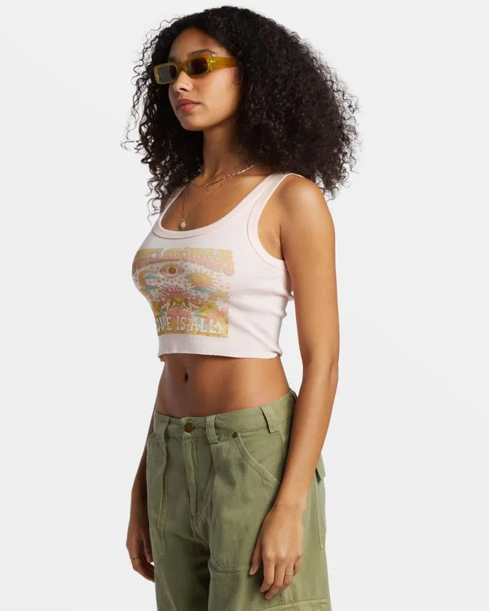 Billabong Graphic Tees and Tanks You039re A Peach Cropped Tank Top Feelin Peachy 8211 Women
