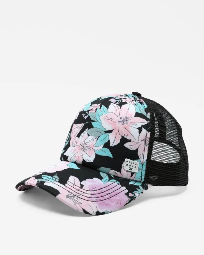 Billabong Hats and Beanies Heritage Mashup Trucker Hat Black Multi 1 8211 Women