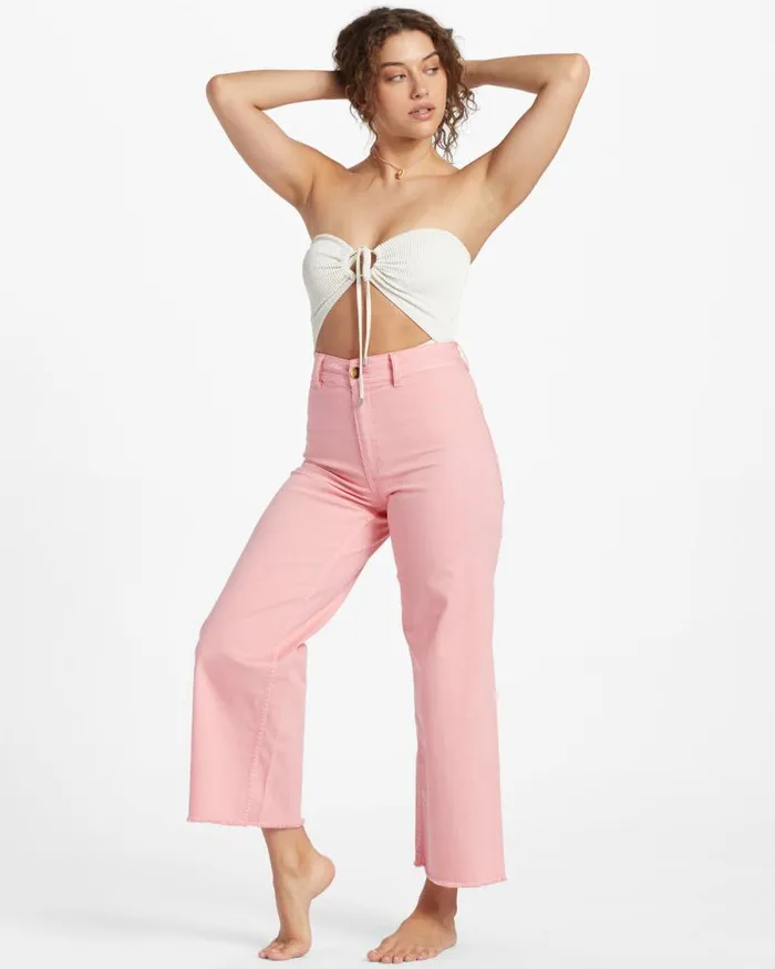 Billabong Jeans and Pants Free Fall HighWaist Pants Flamingo 8211 Women Billabong Jeans and Pants Free Fall HighWaist Pants Flamingo 8211 Women