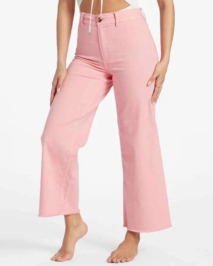 Billabong Jeans and Pants Free Fall HighWaist Pants Flamingo 8211 Women Billabong Jeans and Pants Free Fall HighWaist Pants Flamingo 8211 Women