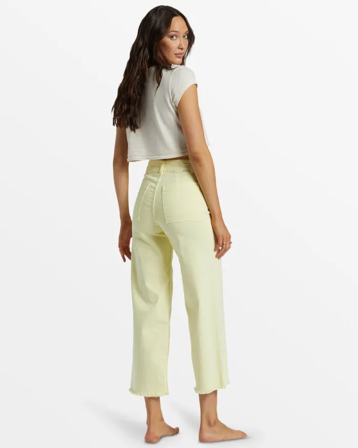 Billabong Jeans and Pants Free Fall HighWaist Pants Mellow Yellow 8211 Women Billabong Jeans and Pants Free Fall HighWaist Pants Mellow Yellow 8211 Women