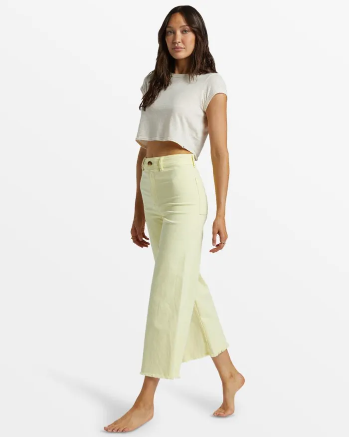 Billabong Jeans and Pants Free Fall HighWaist Pants Mellow Yellow 8211 Women Billabong Jeans and Pants Free Fall HighWaist Pants Mellow Yellow 8211 Women