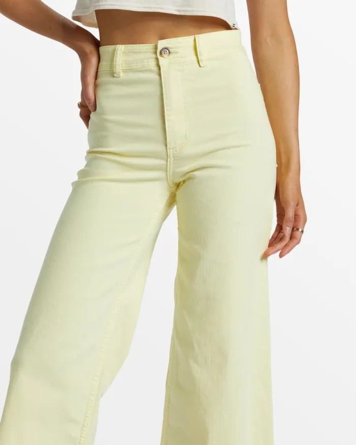 Billabong Jeans and Pants Free Fall HighWaist Pants Mellow Yellow 8211 Women Billabong Jeans and Pants Free Fall HighWaist Pants Mellow Yellow 8211 Women