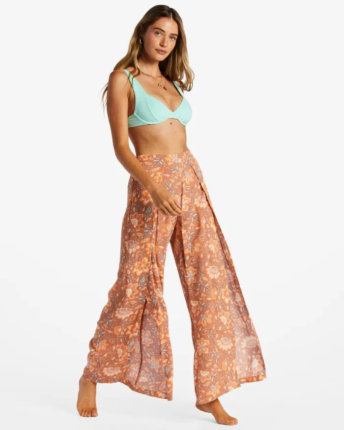 Billabong Jeans and Pants Split Spirit Floral Pants Rose Dawn 8211 Women