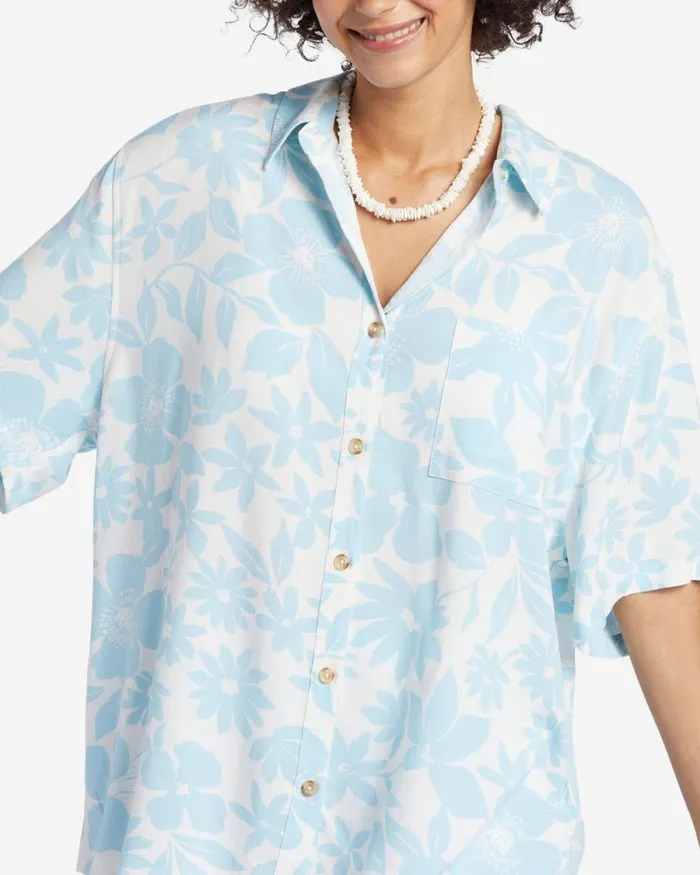 Billabong Matching Sets On Vacation Shirt Bliss Blue 8211 Women