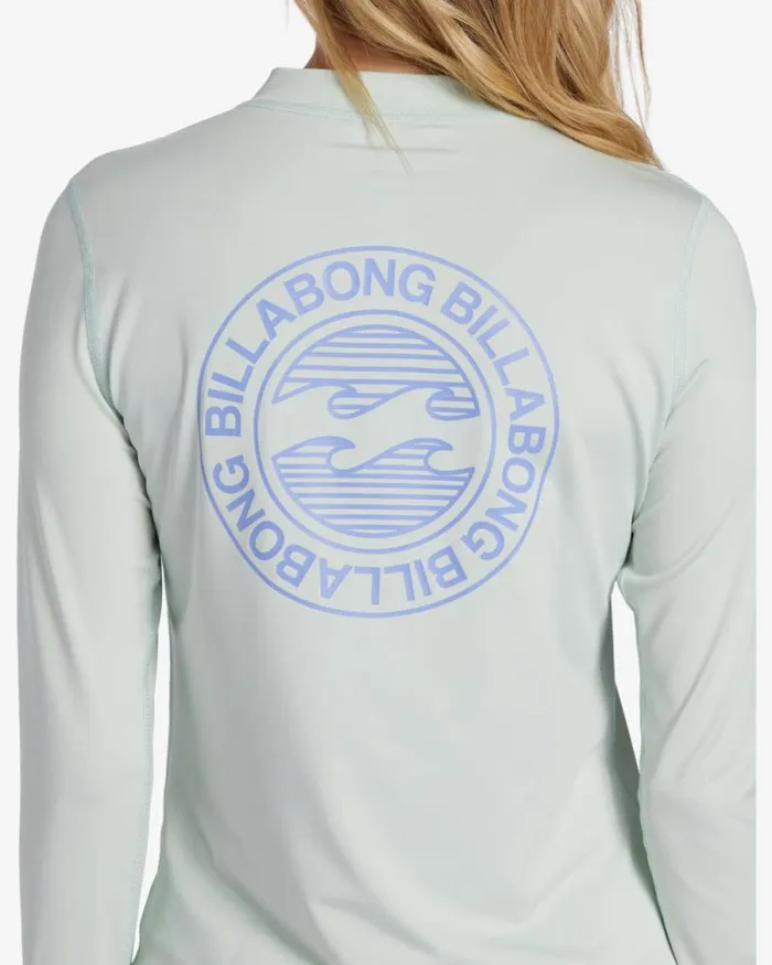 Billabong Rashguards and Bodysuits Core Loose Fit Long Sleeve Surf Tee Sweet Mint 8211 Women Billabong Rashguards and Bodysuits Core Loose Fit Long Sleeve Surf Tee Sweet Mint 8211 Women