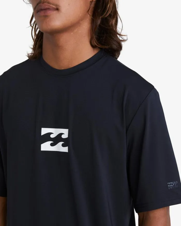 Billabong Rashguards and Surf Tees All Day Wave Loose Fit Short Sleeve Surf Tee Black 8211 Men Billabong Rashguards and Surf Tees All Day Wave Loose Fit Short Sleeve Surf Tee Black 8211 Men