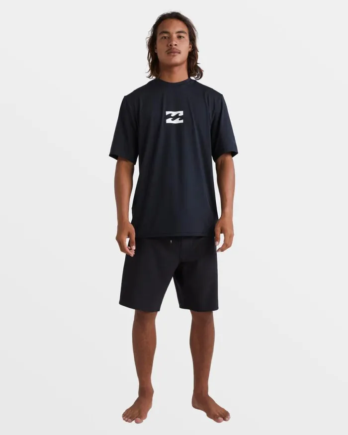 Billabong Rashguards and Surf Tees All Day Wave Loose Fit Short Sleeve Surf Tee Black 8211 Men Billabong Rashguards and Surf Tees All Day Wave Loose Fit Short Sleeve Surf Tee Black 8211 Men