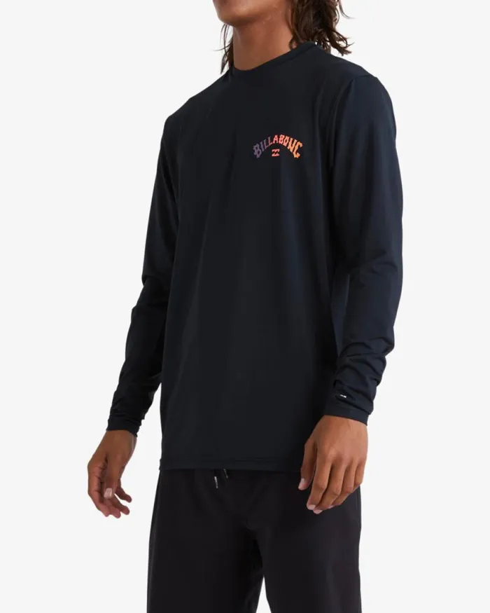 Billabong Rashguards and Surf Tees Arch Fill Loose Fit Long Sleeve Surf Tee Black 8211 Men Billabong Rashguards and Surf Tees Arch Fill Loose Fit Long Sleeve Surf Tee Black 8211 Men