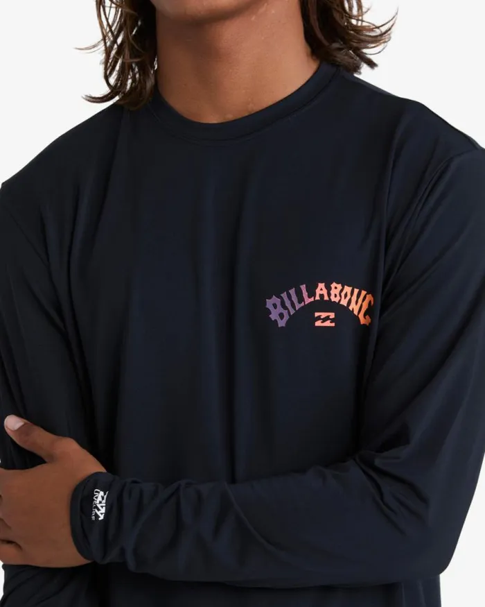 Billabong Rashguards and Surf Tees Arch Fill Loose Fit Long Sleeve Surf Tee Black 8211 Men Billabong Rashguards and Surf Tees Arch Fill Loose Fit Long Sleeve Surf Tee Black 8211 Men