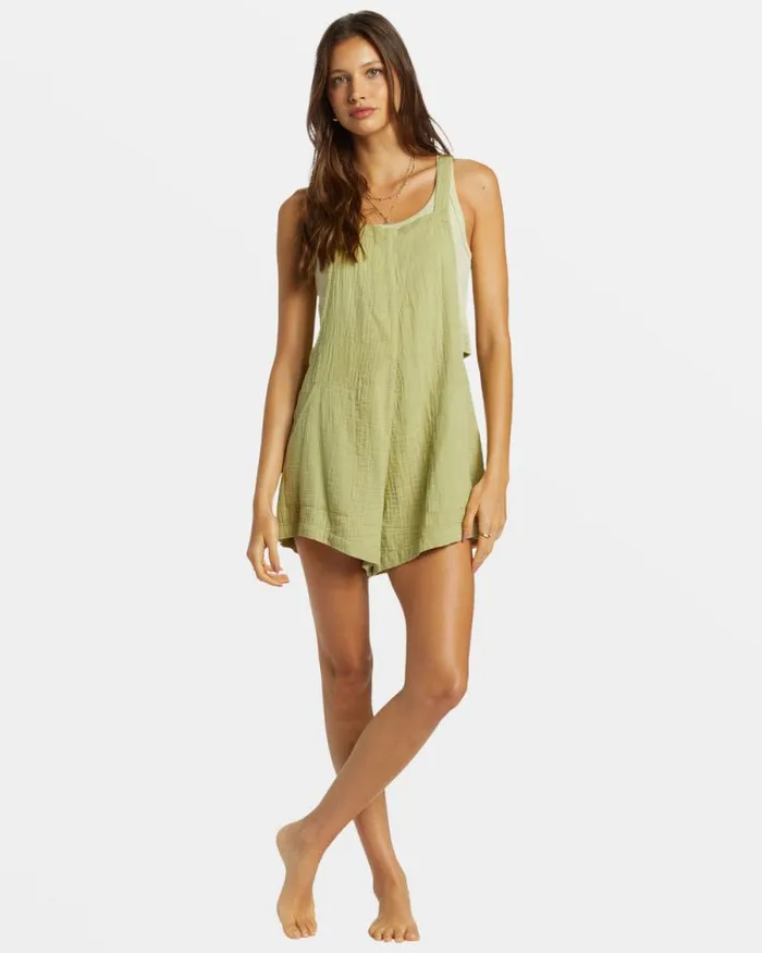 Billabong Rompers and Jumpsuits Beach Crush Romper Avocado 8211 Women