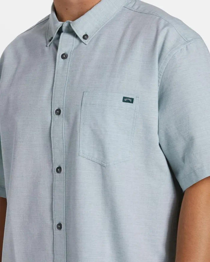 Billabong Shirts All Day Short Sleeve Shirt Jade Stone 8211 Men