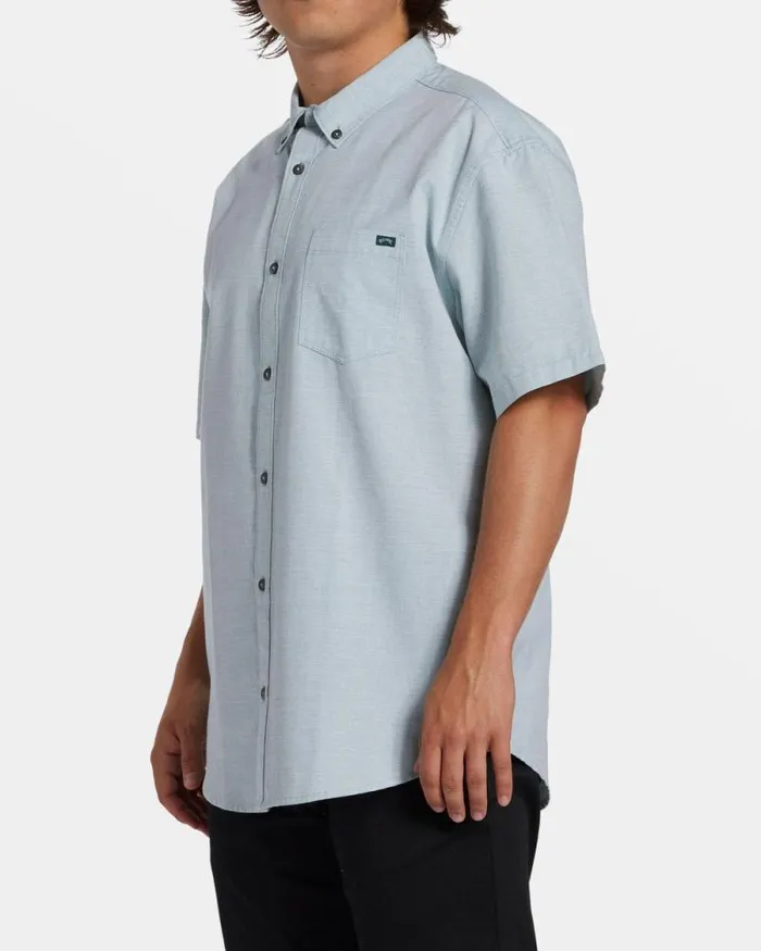 Billabong Shirts All Day Short Sleeve Shirt Jade Stone 8211 Men