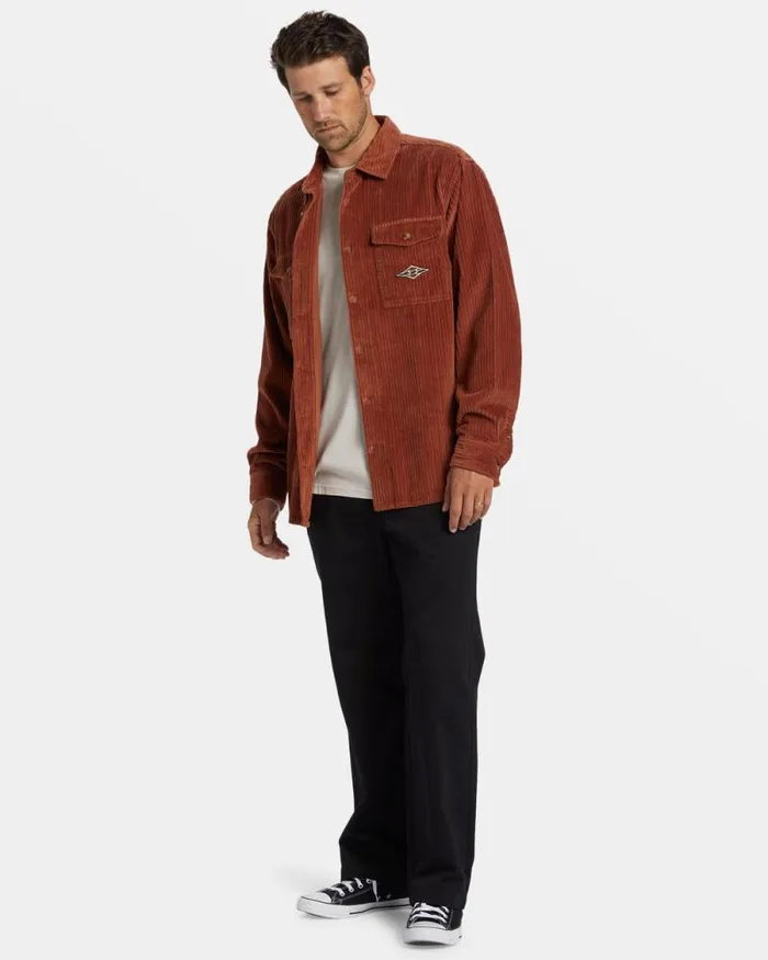 Billabong Shirts Bong Days Long Sleeve Cord Shirt Rust 8211 Men Billabong Shirts Bong Days Long Sleeve Cord Shirt Rust 8211 Men