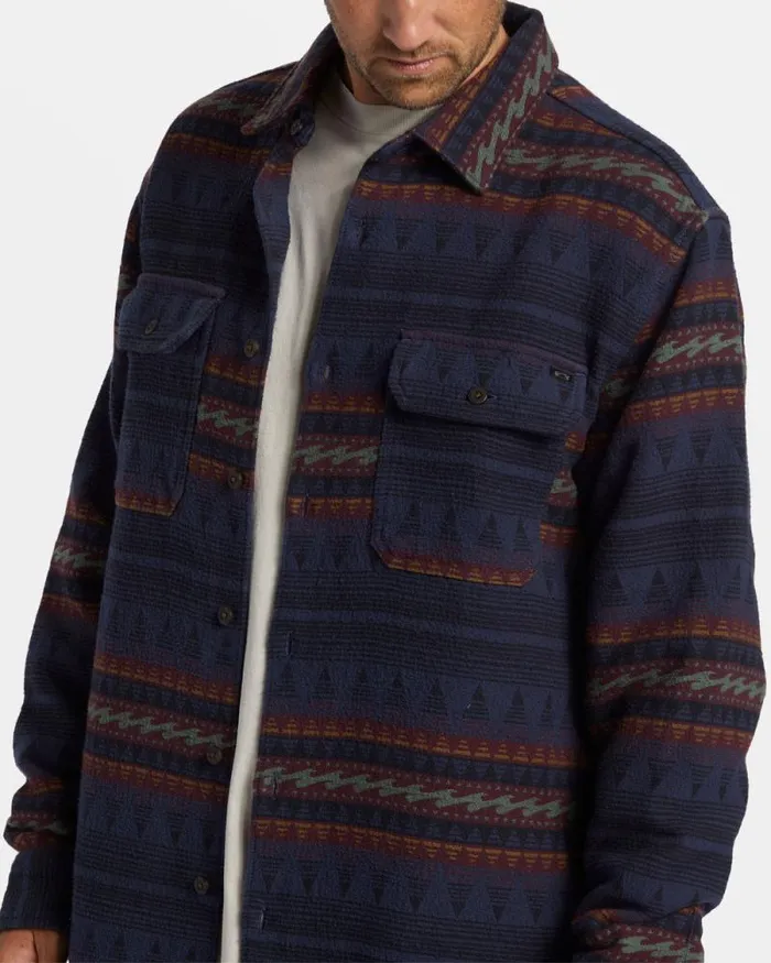 Billabong Shirts Offshore Jacquard Flannel Long Sleeve Shirt Dusty Navy 8211 Men Billabong Shirts Offshore Jacquard Flannel Long Sleeve Shirt Dusty Navy 8211 Men