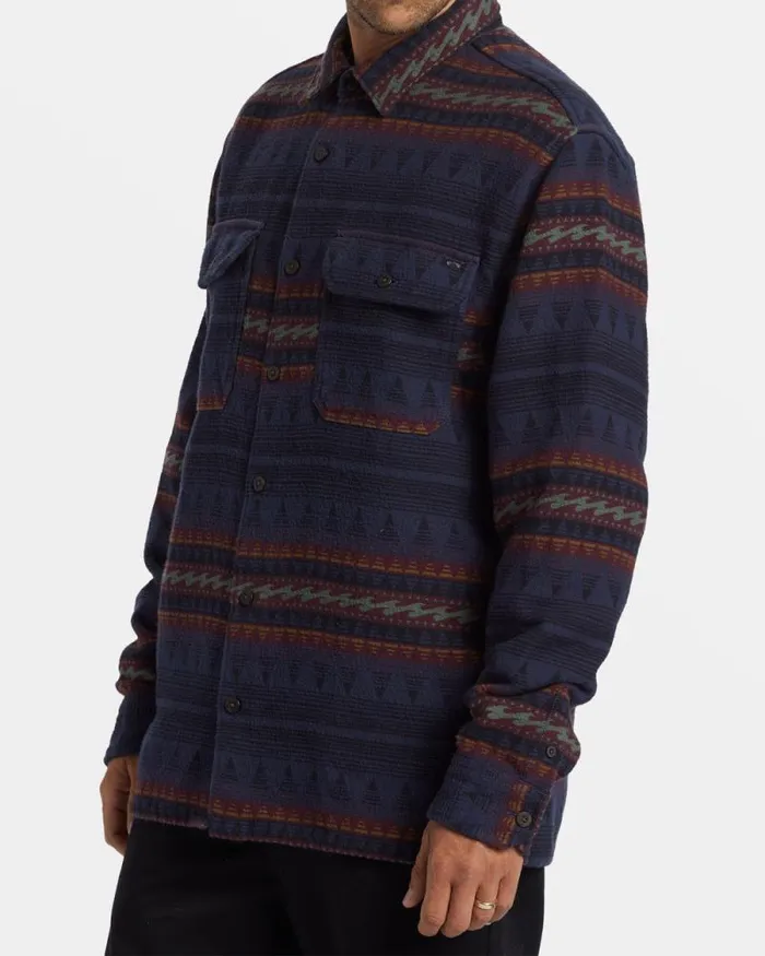 Billabong Shirts Offshore Jacquard Flannel Long Sleeve Shirt Dusty Navy 8211 Men Billabong Shirts Offshore Jacquard Flannel Long Sleeve Shirt Dusty Navy 8211 Men