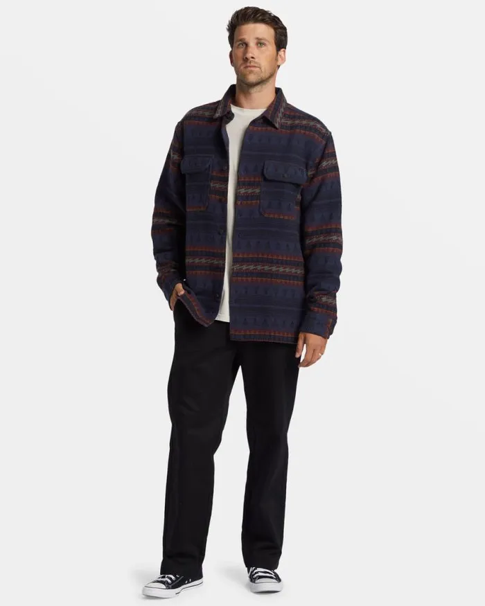 Billabong Shirts Offshore Jacquard Flannel Long Sleeve Shirt Dusty Navy 8211 Men Billabong Shirts Offshore Jacquard Flannel Long Sleeve Shirt Dusty Navy 8211 Men