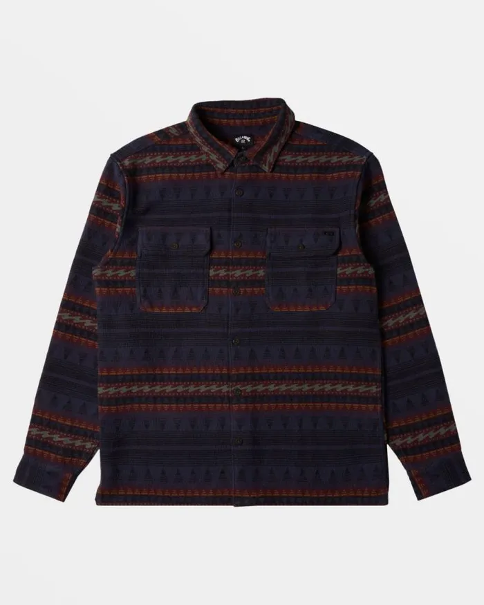 Billabong Shirts Offshore Jacquard Flannel Long Sleeve Shirt Dusty Navy 8211 Men Billabong Shirts Offshore Jacquard Flannel Long Sleeve Shirt Dusty Navy 8211 Men