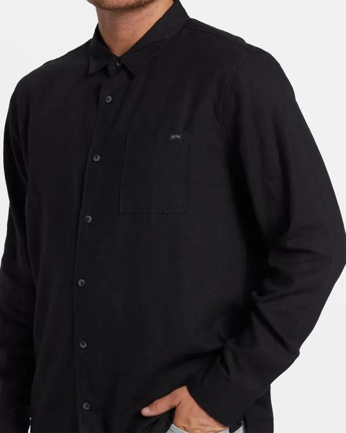 Billabong Shirts Ricardo Long Sleeve Shirt Black 8211 Men