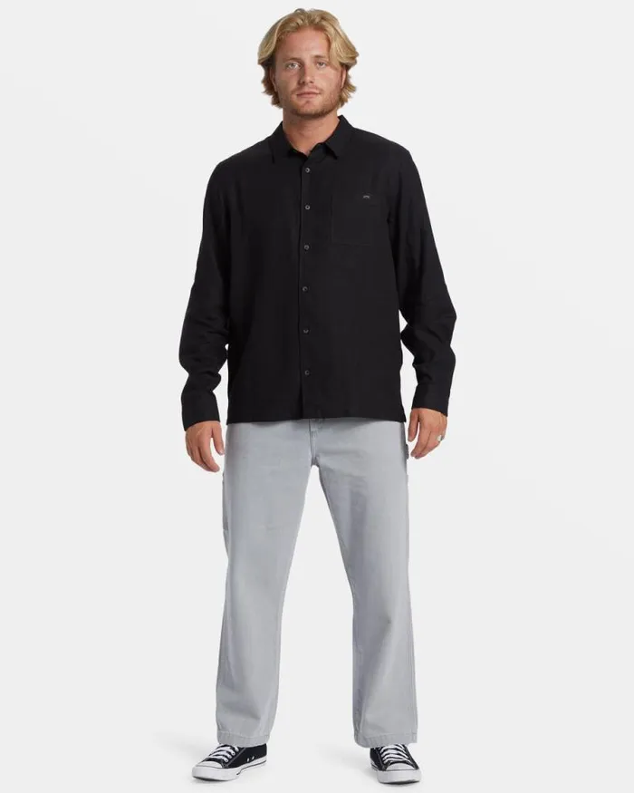 Billabong Shirts Ricardo Long Sleeve Shirt Black 8211 Men