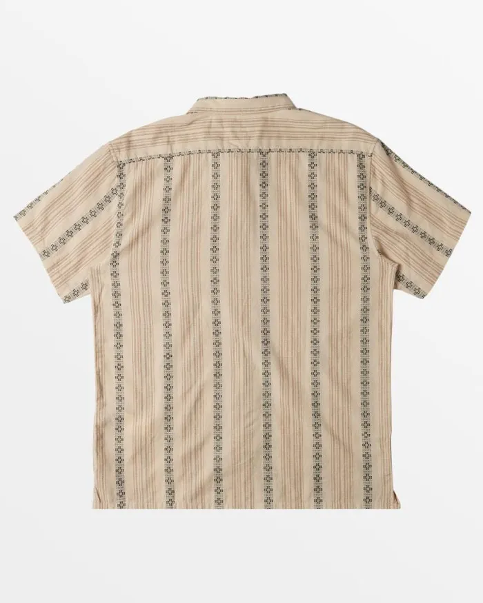 Billabong Shirts Sundays Jacquard Short Sleeve Shirt Cream 8211 Men