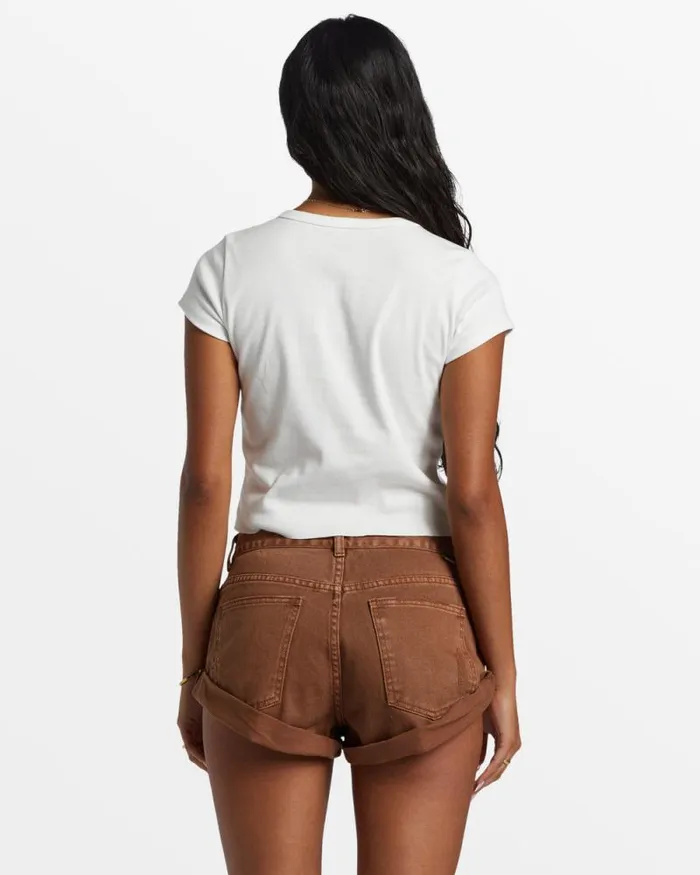 Billabong Shorts Get Low Short Denim Shorts Toasted Coconut 8211 Women Billabong Shorts Get Low Short Denim Shorts Toasted Coconut 8211 Women