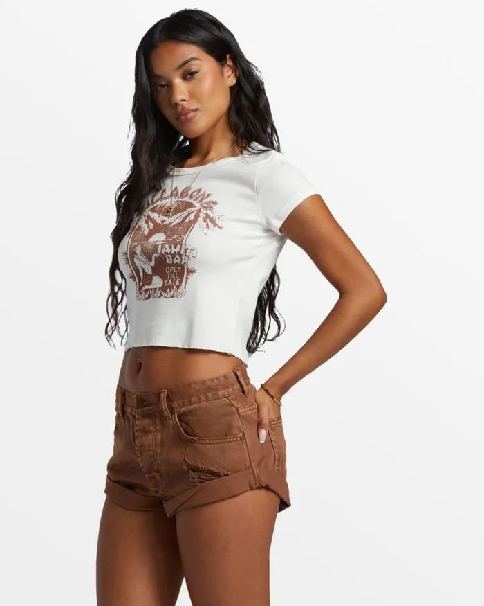Billabong Shorts Get Low Short Denim Shorts Toasted Coconut 8211 Women Billabong Shorts Get Low Short Denim Shorts Toasted Coconut 8211 Women