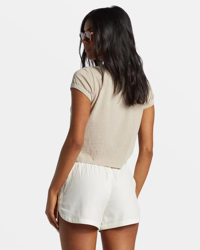 Billabong Shorts Road Trippin Elastic Waist Shorts Salt Crystal 8211 Women