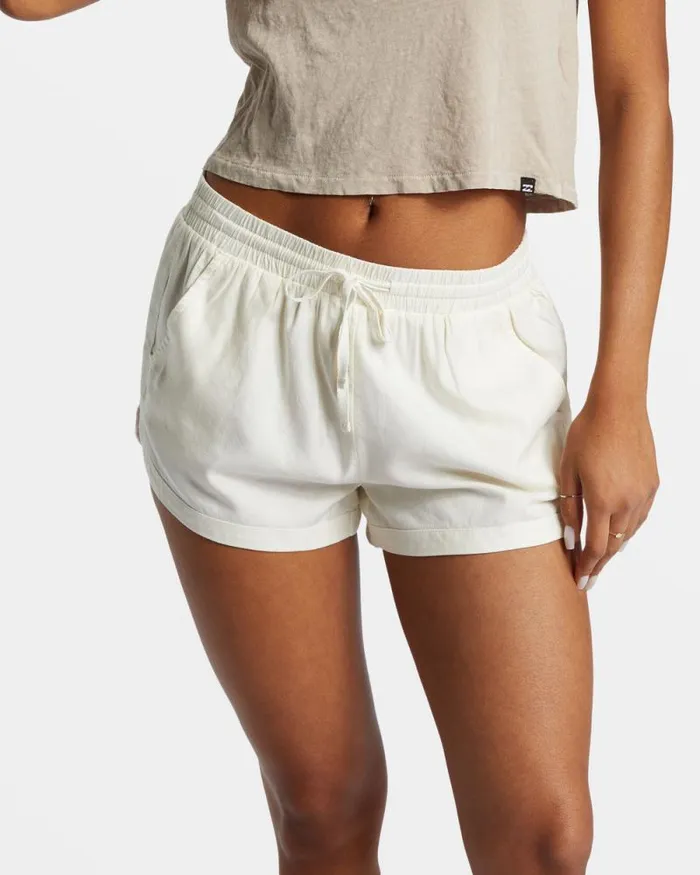 Billabong Shorts Road Trippin Elastic Waist Shorts Salt Crystal 8211 Women