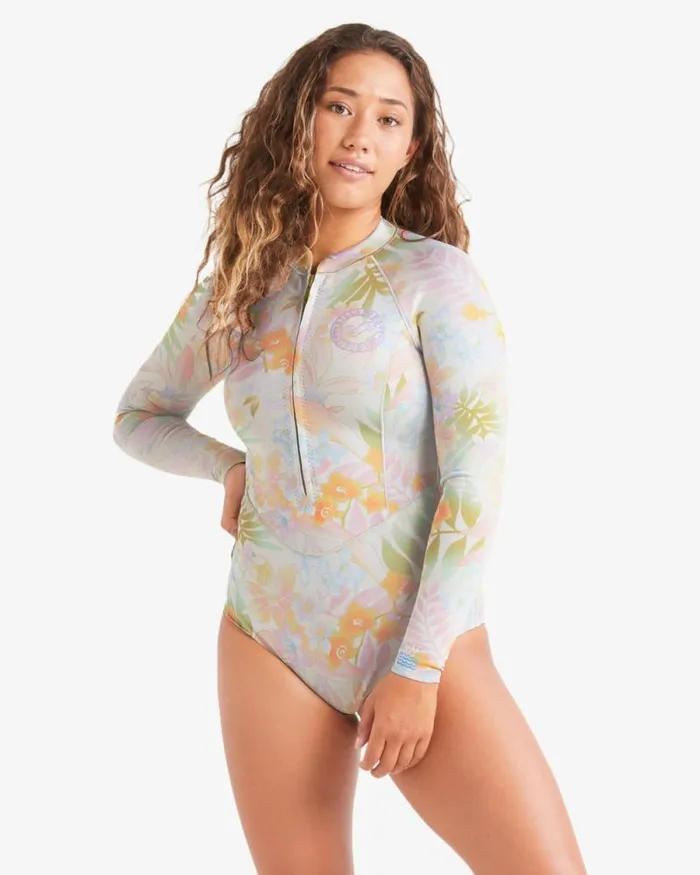 Billabong Springsuits Salty Dayz Light Long Sleeve Spring Wetsuit Peaceful Palms 8211 Women