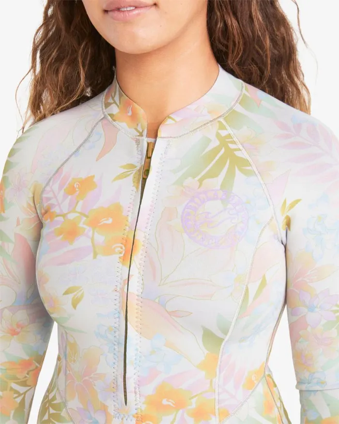 Billabong Springsuits Salty Dayz Light Long Sleeve Spring Wetsuit Peaceful Palms 8211 Women