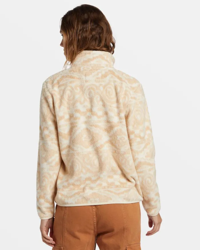 Billabong Sweatshirts and Fleece ADiv Boundary Mock 3 HalfZip Pullover Sweatshirt Wet Sand 8211 Women