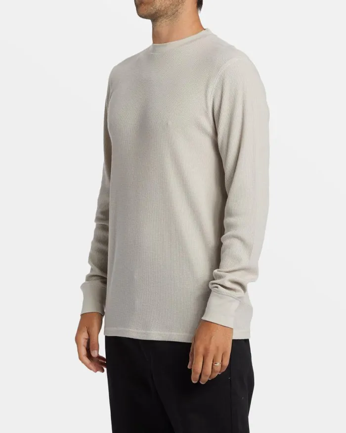 Billabong TShirts Essential Long Sleeve Thermal Top Stone 8211 Men