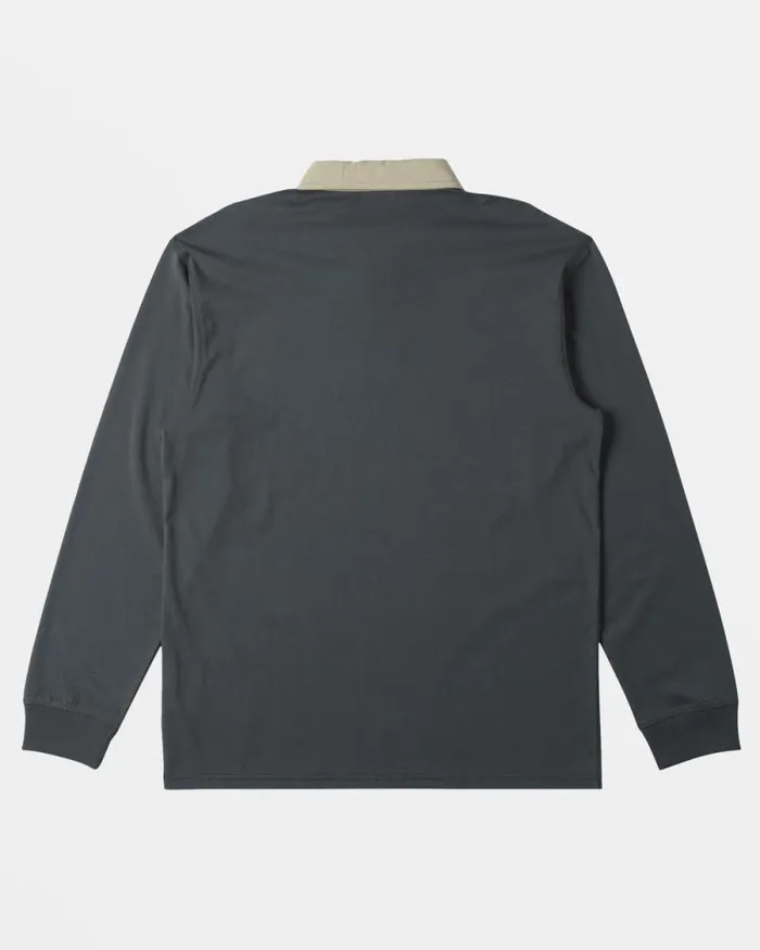 Billabong TShirts Immortal Rugby Long Sleeve Polo Tshirt Slate Green 8211 Men