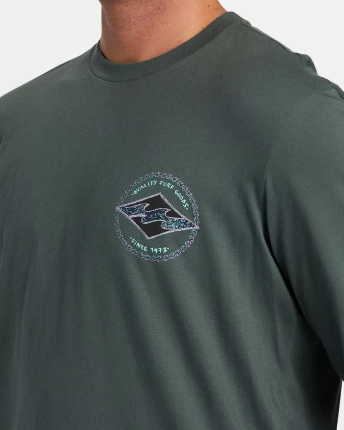 Billabong TShirts Rotor Diamond Long Sleeve Tshirt Slate Green 8211 Men