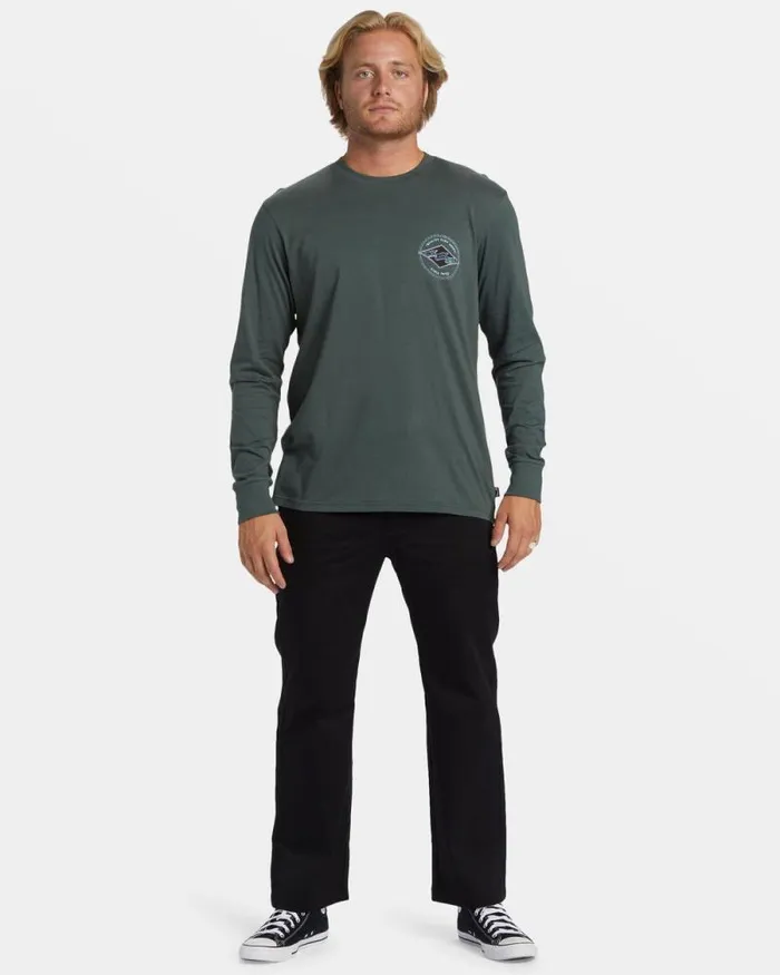 Billabong TShirts Rotor Diamond Long Sleeve Tshirt Slate Green 8211 Men