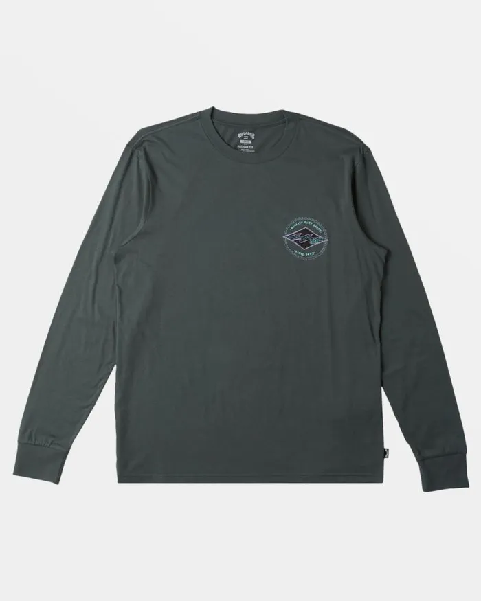Billabong TShirts Rotor Diamond Long Sleeve Tshirt Slate Green 8211 Men