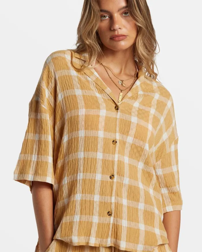 Billabong Tops Beach Side Oversized Short Sleeve Shirt Hemp 2 8211 Women Billabong Tops Beach Side Oversized Short Sleeve Shirt Hemp 2 8211 Women