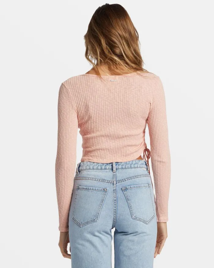 Billabong Tops Its A Vibe Long Sleeve Cropped Top Dusty Peach 8211 Women Billabong Tops Its A Vibe Long Sleeve Cropped Top Dusty Peach 8211 Women