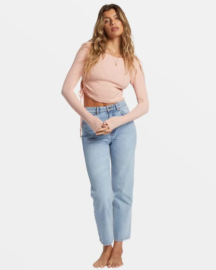 Billabong Tops Its A Vibe Long Sleeve Cropped Top Dusty Peach 8211 Women Billabong Tops Its A Vibe Long Sleeve Cropped Top Dusty Peach 8211 Women