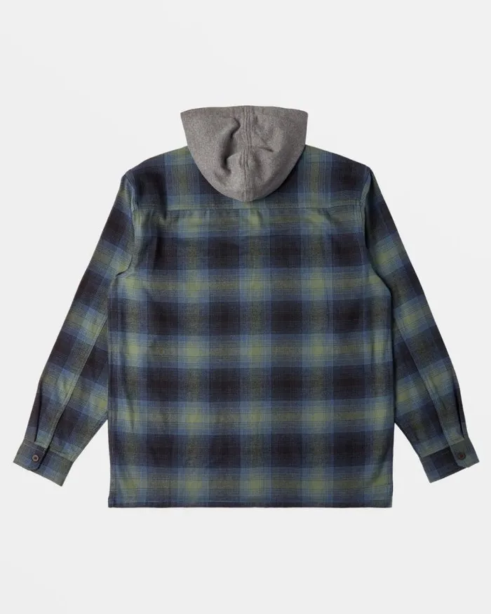 Billabong Wave Washed Essentials Baja Hooded Long Sleeve Flannel Shirt Fern 8211 Men Billabong Wave Washed Essentials Baja Hooded Long Sleeve Flannel Shirt Fern 8211 Men