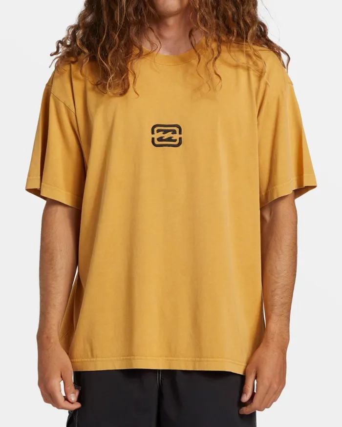 Billabong Wave Washed Essentials Bracket Wave OG TShirt Mustard 8211 Men Billabong Wave Washed Essentials Bracket Wave OG TShirt Mustard 8211 Men