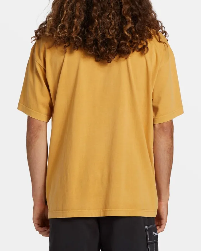 Billabong Wave Washed Essentials Bracket Wave OG TShirt Mustard 8211 Men Billabong Wave Washed Essentials Bracket Wave OG TShirt Mustard 8211 Men