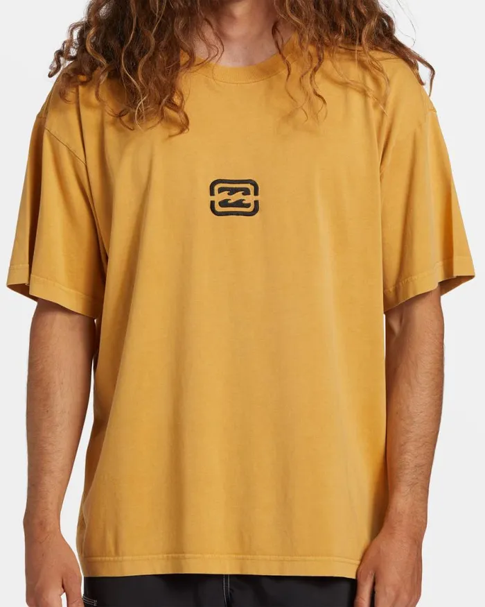 Billabong Wave Washed Essentials Bracket Wave OG TShirt Mustard 8211 Men Billabong Wave Washed Essentials Bracket Wave OG TShirt Mustard 8211 Men