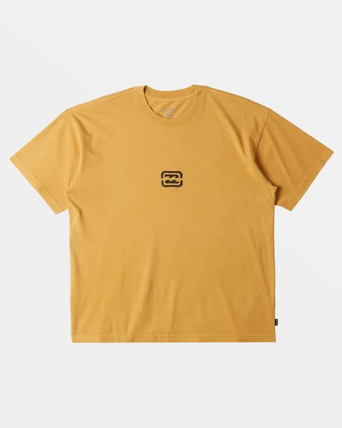 Billabong Wave Washed Essentials Bracket Wave OG TShirt Mustard 8211 Men Billabong Wave Washed Essentials Bracket Wave OG TShirt Mustard 8211 Men