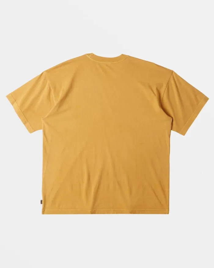 Billabong Wave Washed Essentials Bracket Wave OG TShirt Mustard 8211 Men Billabong Wave Washed Essentials Bracket Wave OG TShirt Mustard 8211 Men